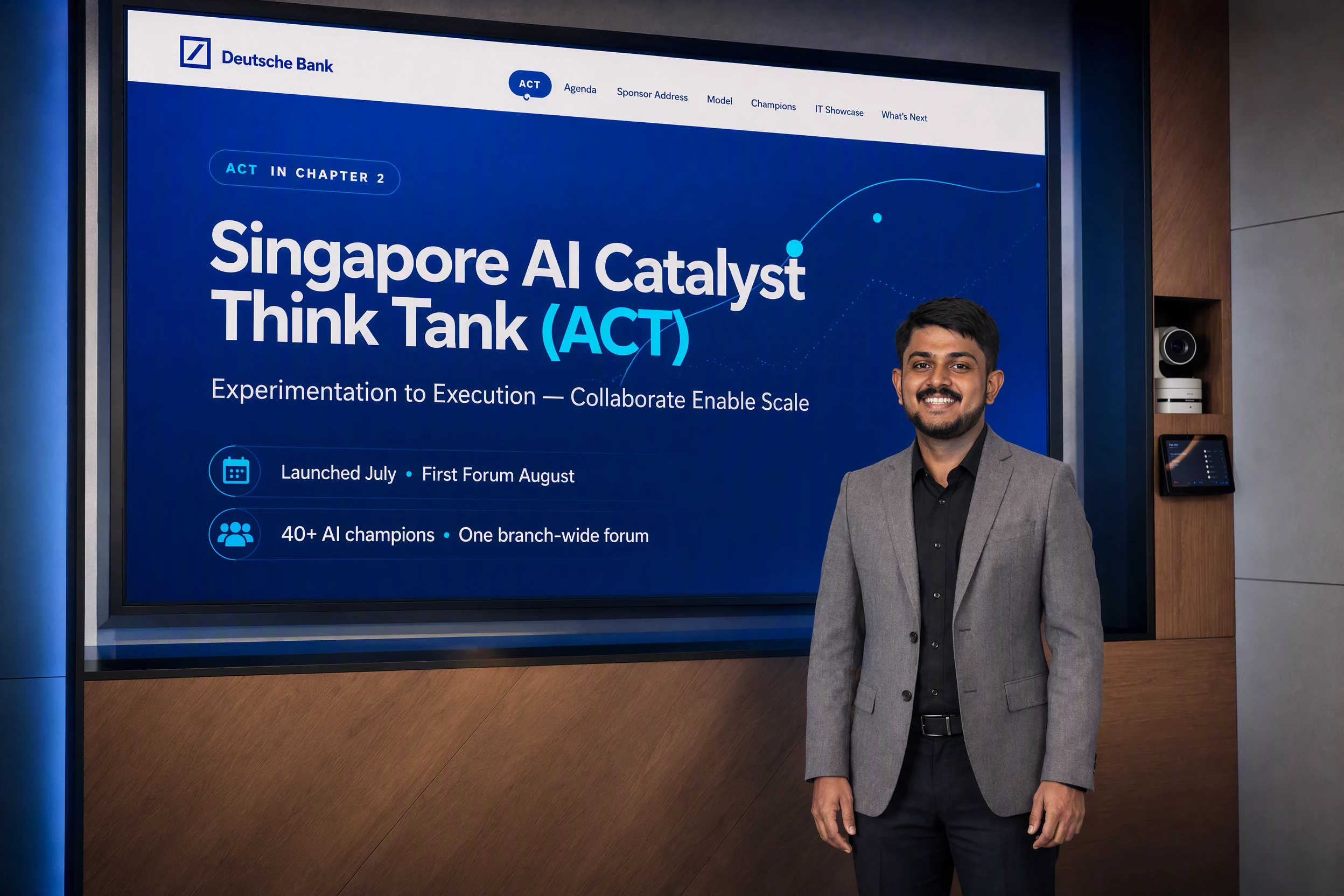 Anirudh Dalmia at a Singapore AI Catalyst Think Tank session